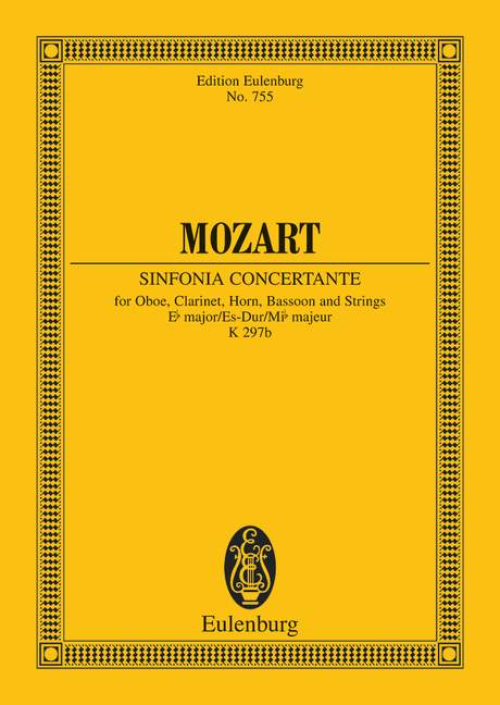 Mozart: Sinfonia concertante Eb major KV 297b / KV Anh. I Nr. 9 (Study Score) published by Eulenburg